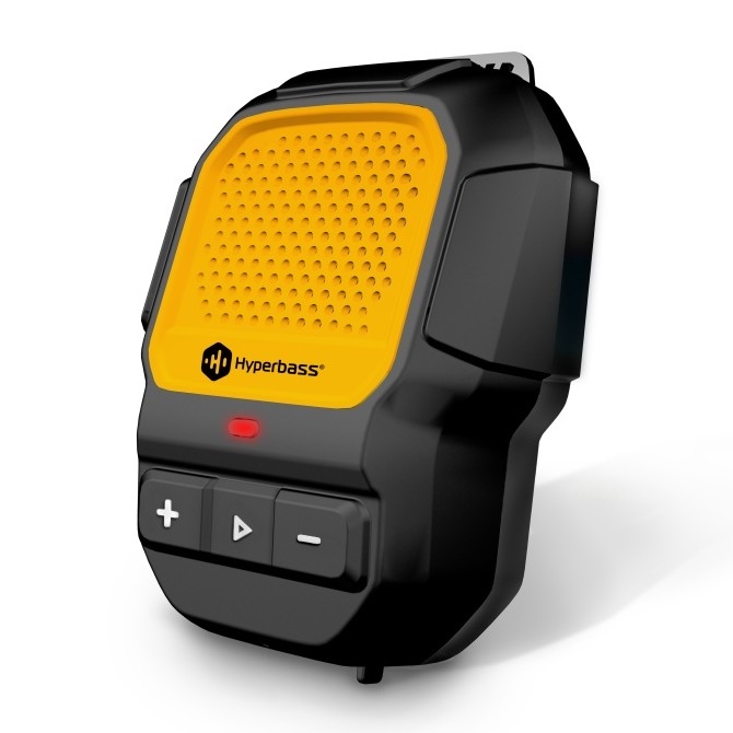 CONNECT IT HSP-1010-BK - ClipBEAT bezvadu skaļrunis ar mikrofonu, 2 W / 5 V, 560 mAh, IPX7, melns/dzeltens