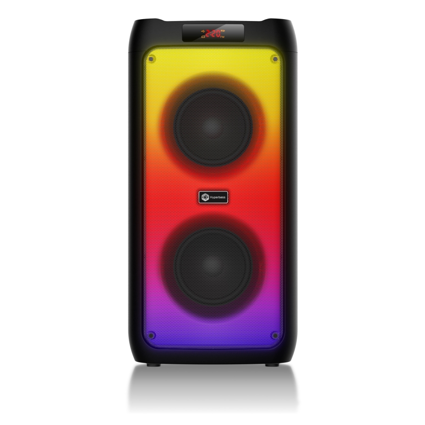 CONNECT IT HSP-3050-BK - LED Bezvadu skaļrunis ar mikrofonu 60W/5V 4500 mAh melna + tālvadības pults