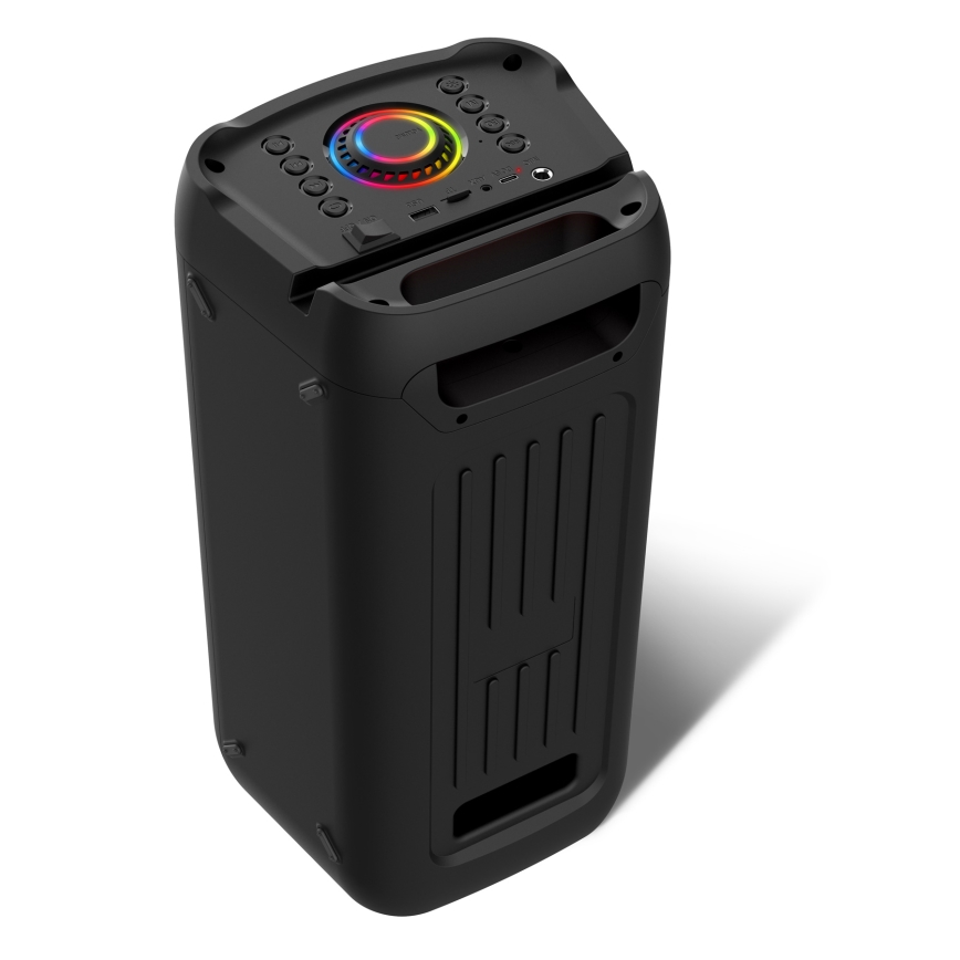 CONNECT IT HSP-3050-BK - LED Bezvadu skaļrunis ar mikrofonu 60W/5V 4500 mAh melna + tālvadības pults