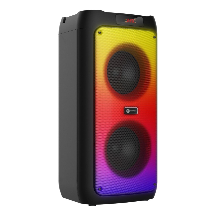 CONNECT IT HSP-3050-BK - LED Bezvadu skaļrunis ar mikrofonu 60W/5V 4500 mAh melna + tālvadības pults