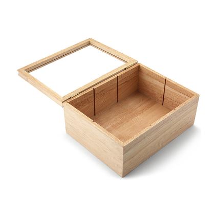 Continenta C3290 - Kaste tējas maisiņiem 23x17,5 cm gumijkoka