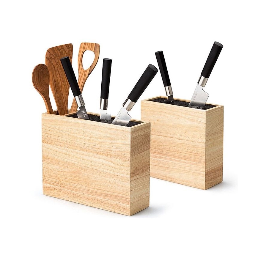 Continenta C3314 - Nažu statīvs ar elastīgu ieliktni 22x9x21,5 cm gumijkoks