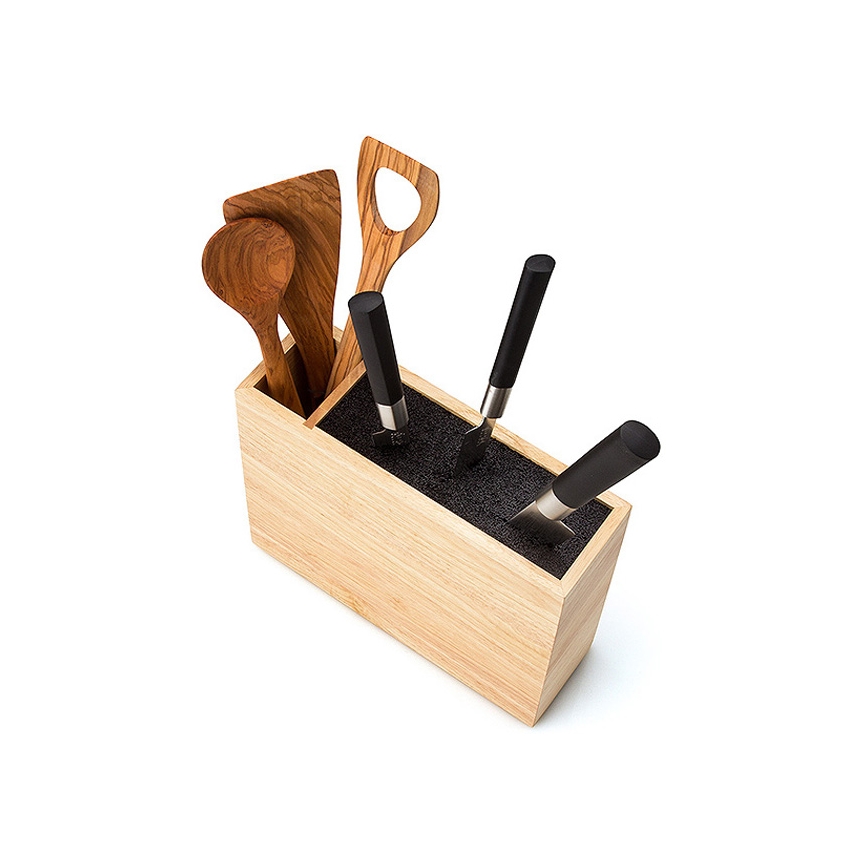 Continenta C3315 - Nažu statīvs ar elastīgu ieliktni un nodalījumu 27,5x9x21,5 cm