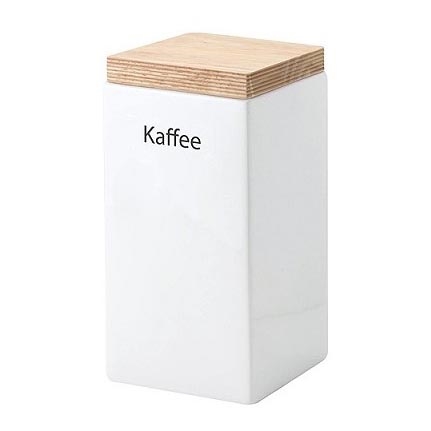 Continenta C3914 - Keramikas pārtikas kārba ar vāku 10x10x20,5 cm gumijkoks