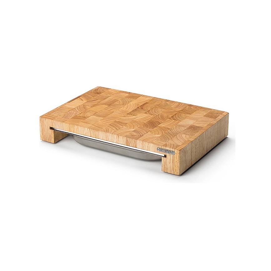 Continenta C4027 - Virtuves griešanas dēlītis ar trauku 48x32,5 cm gumijkoks