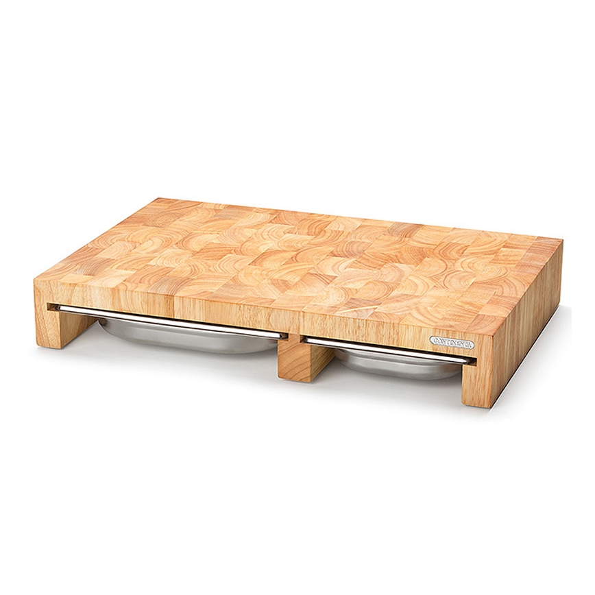 Continenta C4028 - KOMPLEKTS 1x Virtuves griešanas dēlītis 50x32,5 cm + 3x bļoda gumijkoks