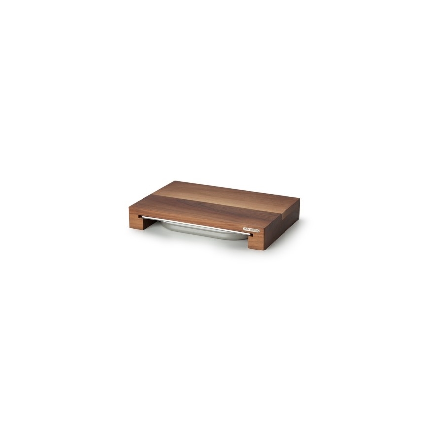 Continenta C4210 - Virtuves griešanas dēlītis ar trauku 39x27 cm riekstkoks