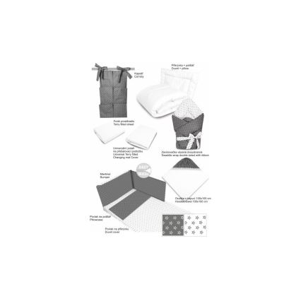 COSING - 10 daļu komplekts jaundzimušajiem Sleeplease pelēks/balts