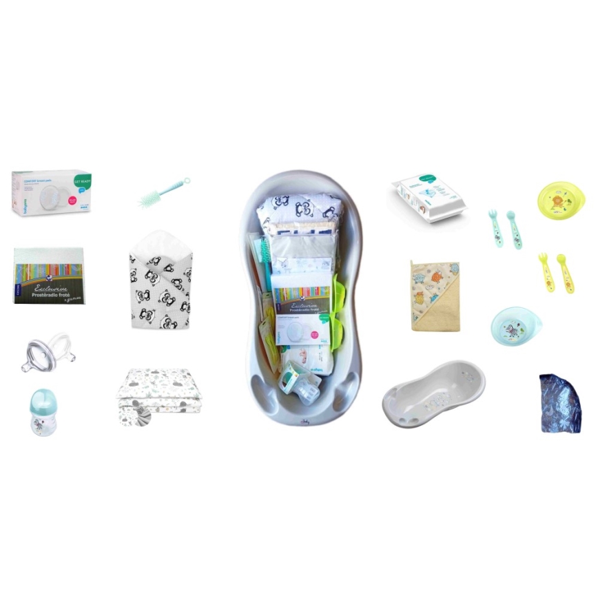 COSING - 16 daļu sākuma komplekts jaundzimušajiem, pelēks