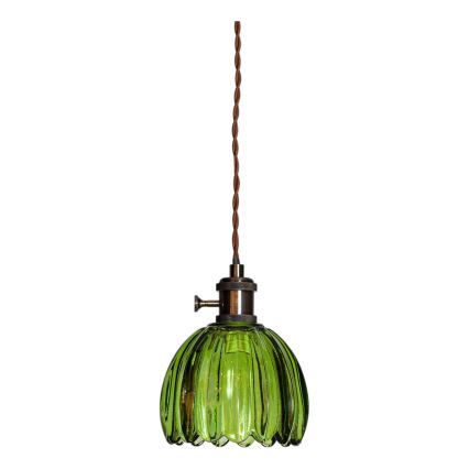 Cottex — piekaramā lampa ar vadu un spraudni NORA, 1xE14/5W/230V, zaļa