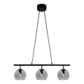 Cottex - pakaramā lampa CAPELLA uz kabeļa 3xE14/40W/230V dūmu krāsas/melna