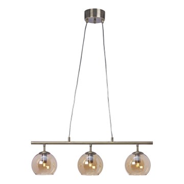 Cottex - Pakaramā lampa uz vada CAPELLA 3xE14/40W/230V dūmota/brūna