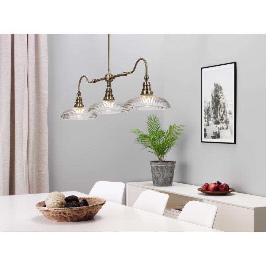 Cottex - Griestu lampa uz kāta SNOOKER 3xE27/60W/230V