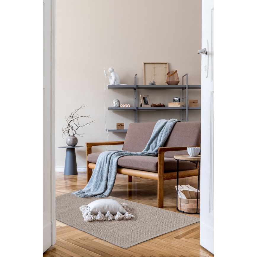 Dabīgs paklājs FIR WOOL 70x140 cm 2600 g/m2 bēšs