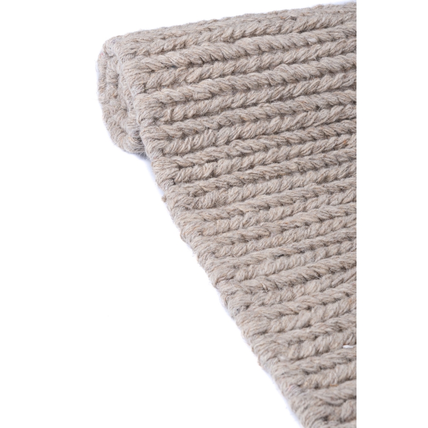 Dabīgs paklājs FIR WOOL 70x140 cm 2600 g/m2 bēšs