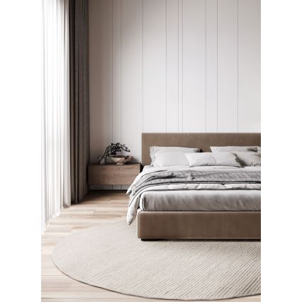 Dabisks apaļš paklājs FIR WOOL, 160 cm, 2600 g/m2, krēmkrāsa
