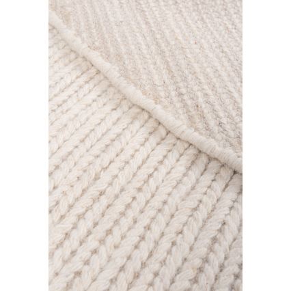 Dabisks apaļš paklājs FIR WOOL, 160 cm, 2600 g/m2, krēmkrāsa