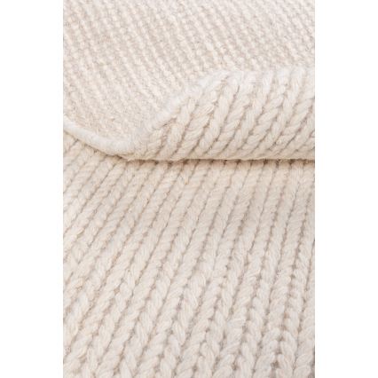 Dabisks apaļš paklājs FIR WOOL, 160 cm, 2600 g/m2, krēmkrāsa
