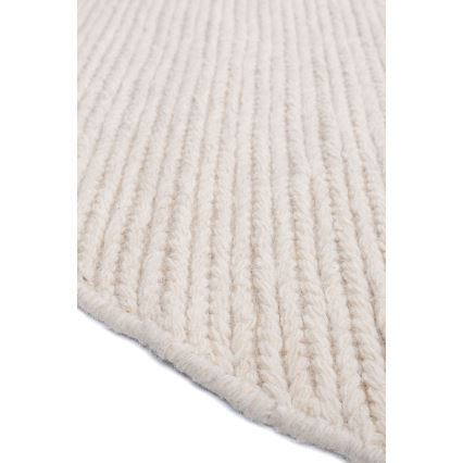 Dabisks apaļš paklājs FIR WOOL, 160 cm, 2600 g/m2, krēmkrāsa