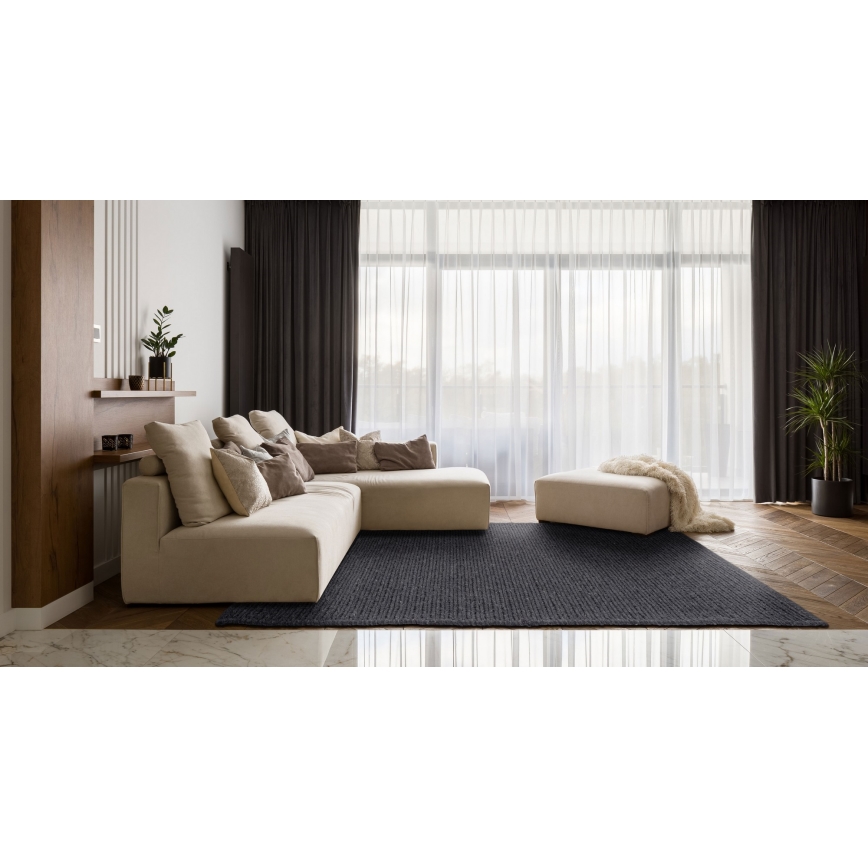 Dabisks paklājs FIR WOOL 160x230 cm 2600 g/m2 antracīts