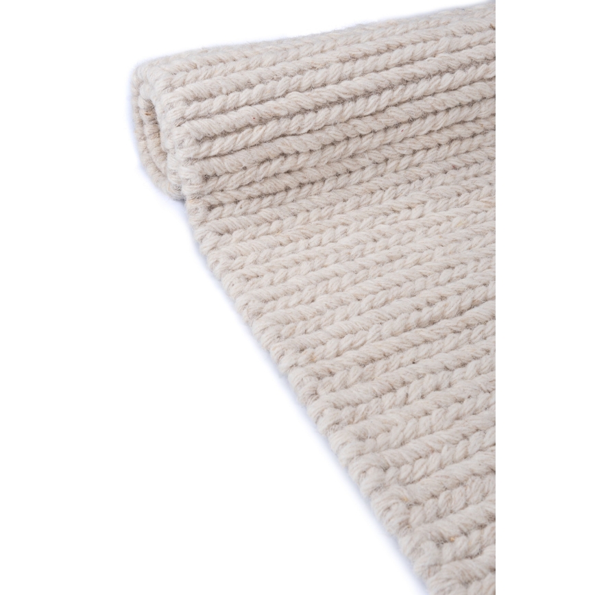 Dabisks paklājs FIR WOOL 160x230 cm 2600 g/m2 krēmkrāsas