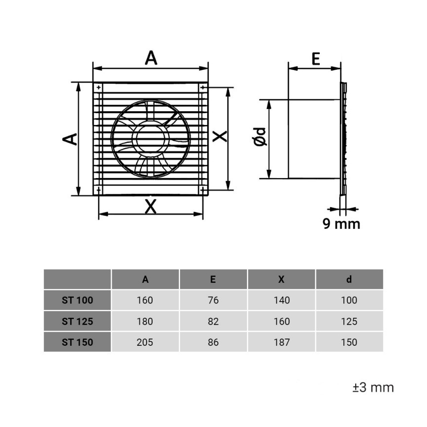 Dalap 1210 - Aksiālais ventilators ar aizsargtīklu 100 ST 14W/230V