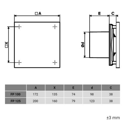 Dalap 1349 - Aksiālais ventilators ar taimeri un mitruma sensoru 125 FPZW 20W/230V