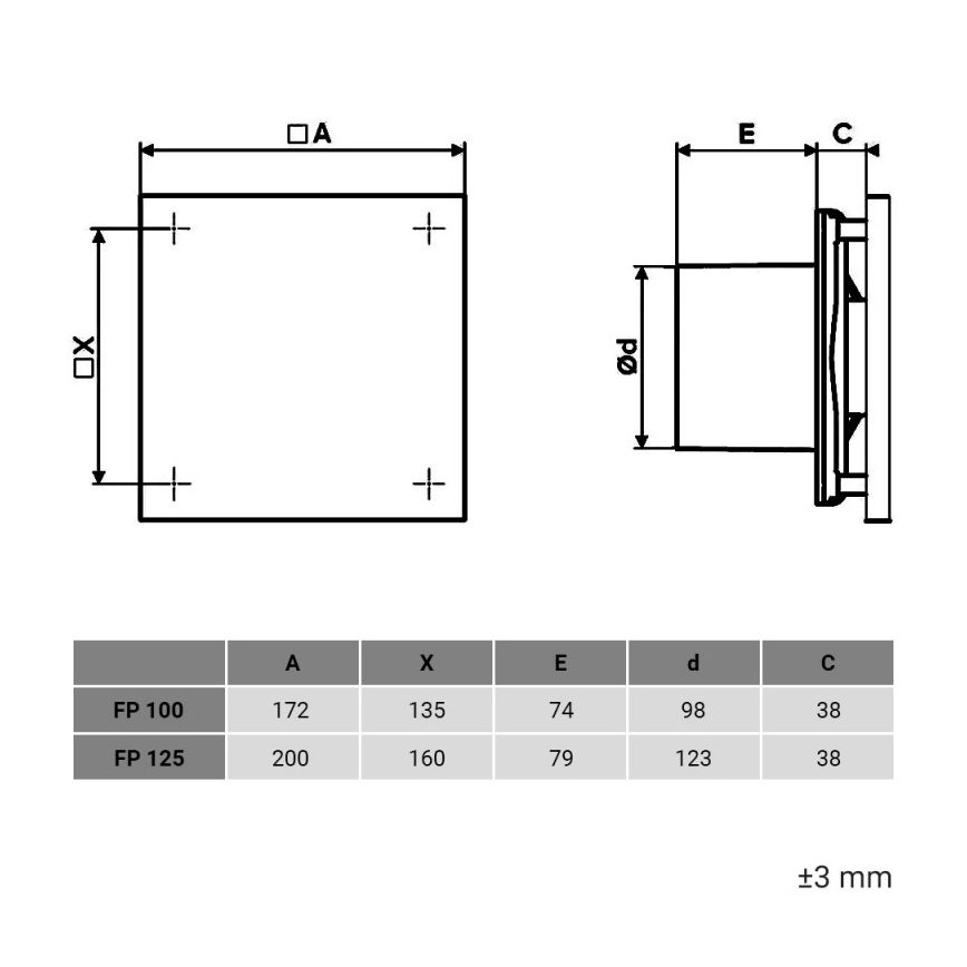 Dalap 1349 - Aksiālais ventilators ar taimeri un mitruma sensoru 125 FPZW 20W/230V
