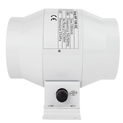 Dalap 24MF100 - Kanāla ventilators ar energoefektīvu motoru un ātruma regulatoru MF 100 EC 18W/230V