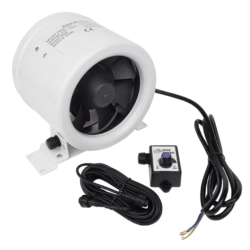Dalap 24MF200 - Kanāla ventilators ar energoefektīvu motoru un ātruma regulētāju MF 200 EC 75W/230V