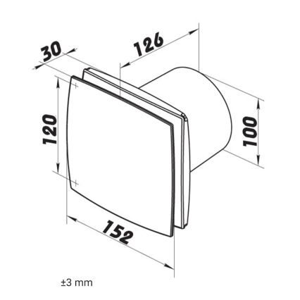 Dalap 41001 - Aksiālais ventilators 100 BF 16W/230V