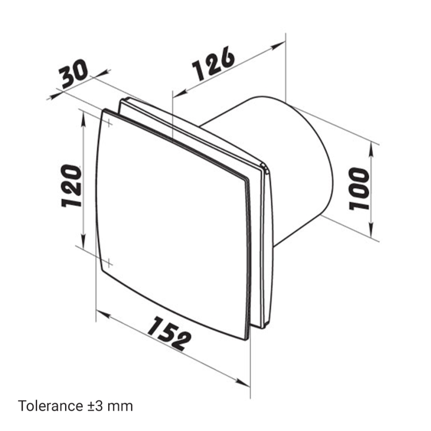 Dalap 41017 - Axiālais ventilators ar taimeri un mitruma sensoru 100 BFAZW 16W/230V