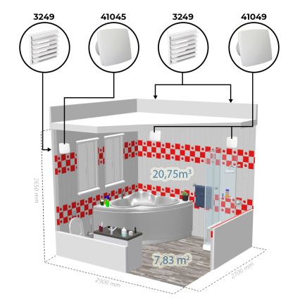 Dalap 41045 - Aksiālais ventilators 150 BF 30W/230V
