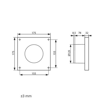 Dalap 41096ZW - Aksiālais ventilators ar taimeri 125 DARK ZW 10W/230V