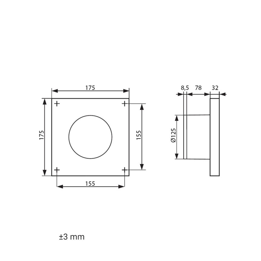 Dalap 41096ZW - Aksiālais ventilators ar taimeri 125 DARK ZW 10W/230V
