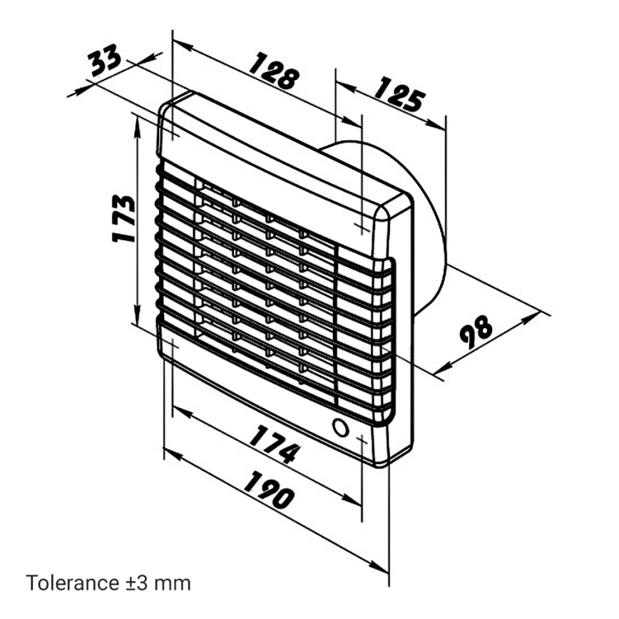 Dalap 41117 - Aksiālais ventilators ar automātisku žalūziju 125 LV 12 22W/12V