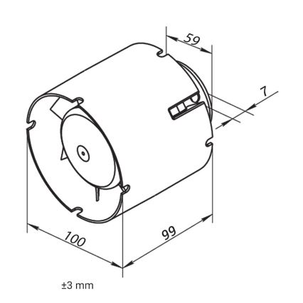 Dalap 41401 - Aksiālais kanāla ventilators 100 SD 16W/230V