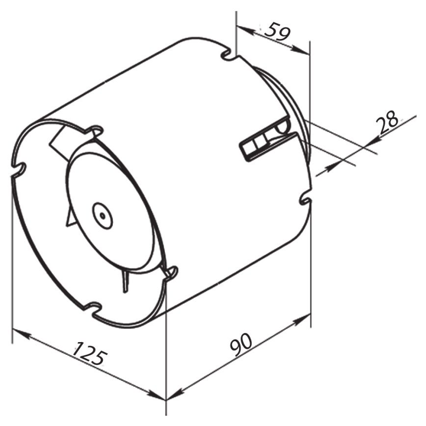 Dalap 41404 - Aksiālais kanāla ventilators 125 SD 24W/230V