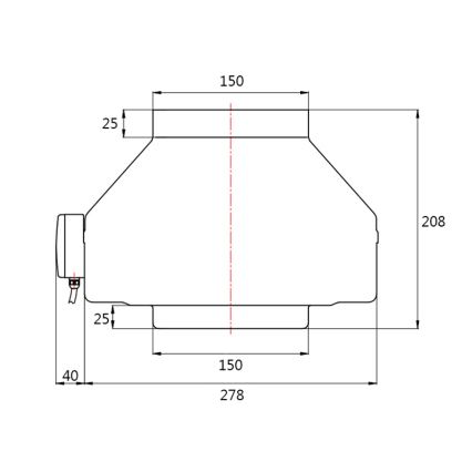 Dalap 8130 - Radiālais kanāla ventilators TURBINE M 150 100W/230V