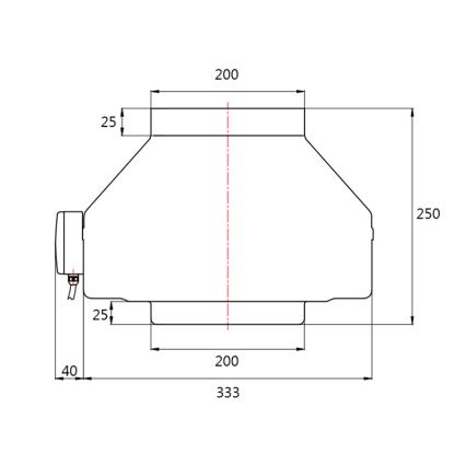 Dalap 8132 - Radiālais kanāla ventilators TURBINE M 200 150W/230V