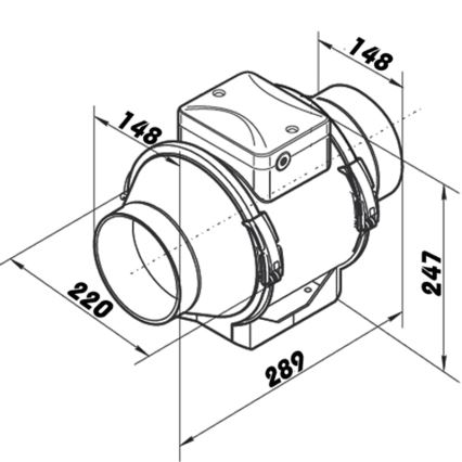 Dalap 8210 - Aksiālais ventilators AP PROFI 150 50W/230V
