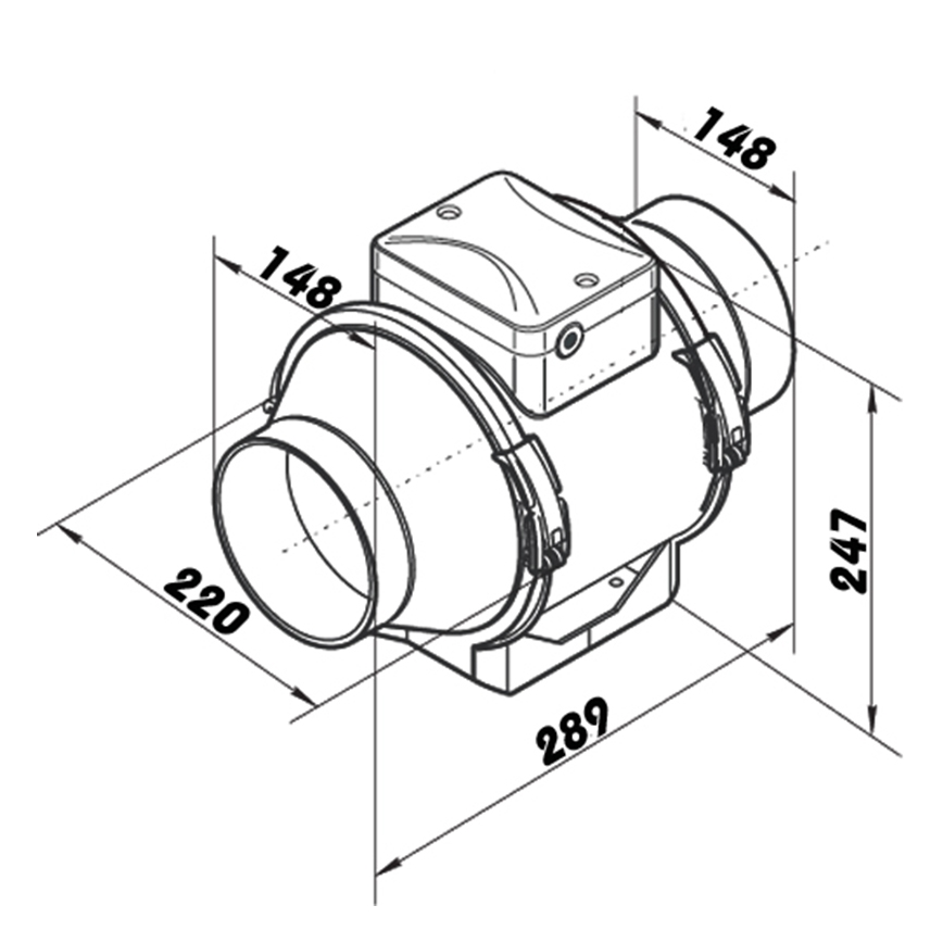 Dalap 8210 - Aksiālais ventilators AP PROFI 150 50W/230V