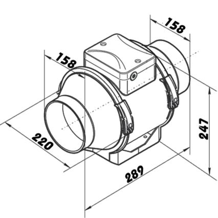 Dalap 8213 - Aksiālais ventilators AP PROFI 160 50W/230V
