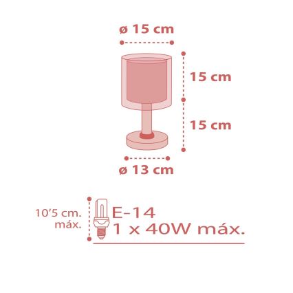 Dalber 41001S - Bērnu lampa DOTS 1xE14/40W/230V