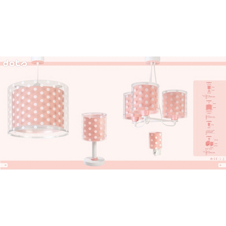 Dalber 41001S - Bērnu lampa DOTS 1xE14/40W/230V