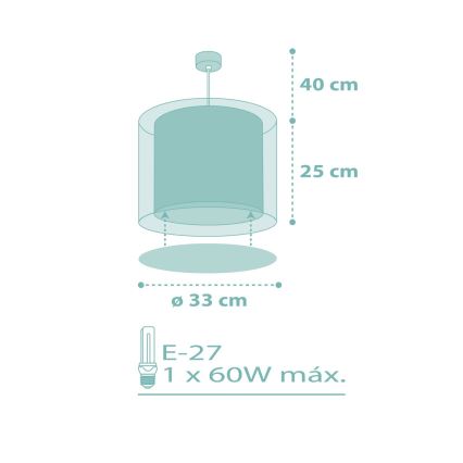 Dalber 41002H - Bērnu lustra DOTS 1xE27/60W/230V