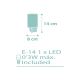Dalber 41005H - LED Kontaktligzdas lampa DOTS 1xE14/0,3W/230V