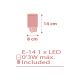 Dalber 41005S - LED Kontaktligzdas lampa DOTS 1xE14/0,3W/230V