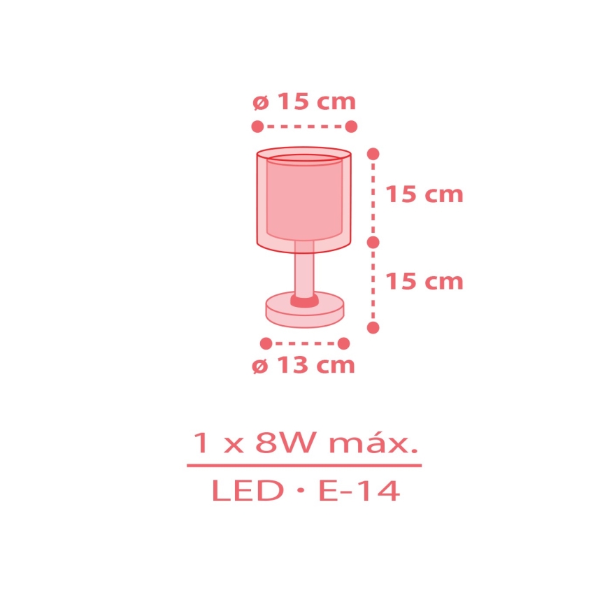 Dalber 41191 - bērnu lampiņa RAINBOW 1xE14/8W/230V daudzkrāsaina