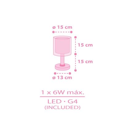 Dalber 41251 - LED bērnu lampiņa HELLO KITTY&FRIENDS 1xG4/4W/230V rozā